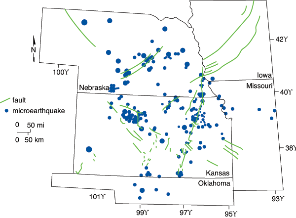 Microearthquakes recorded between August 1977 and August 1989.