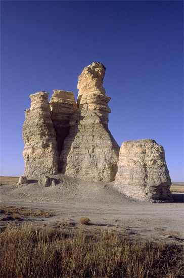 Color photo of a more modern view of Castle Rock.