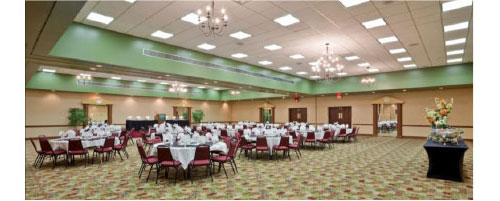 View of one of the meeing rooms at the Holiday Inn.
